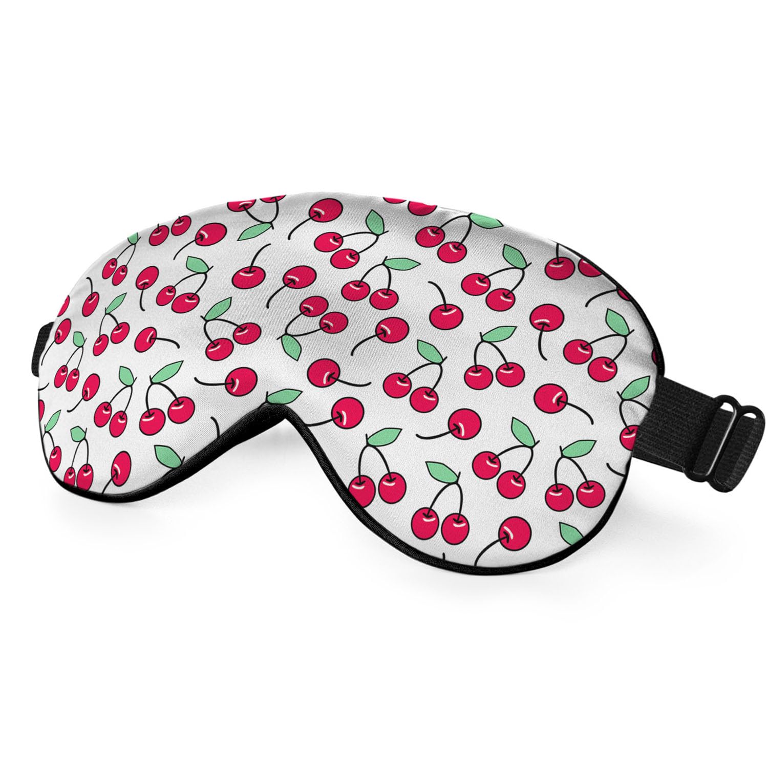 NOHSHE Red Cherries Eye Mask Sleeping Mask Lovely Ripe Cherry Sweet Fruit Sleep Masks Silky Soft Eye Cover for Women Men Shading