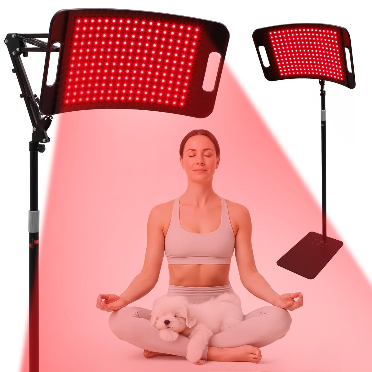 Red Light Therapy for Full Body face, Larger Panel with 204pcs 660nm 850nm 940nm, 3in1 LED Beads Light, Infrared Light with Ad