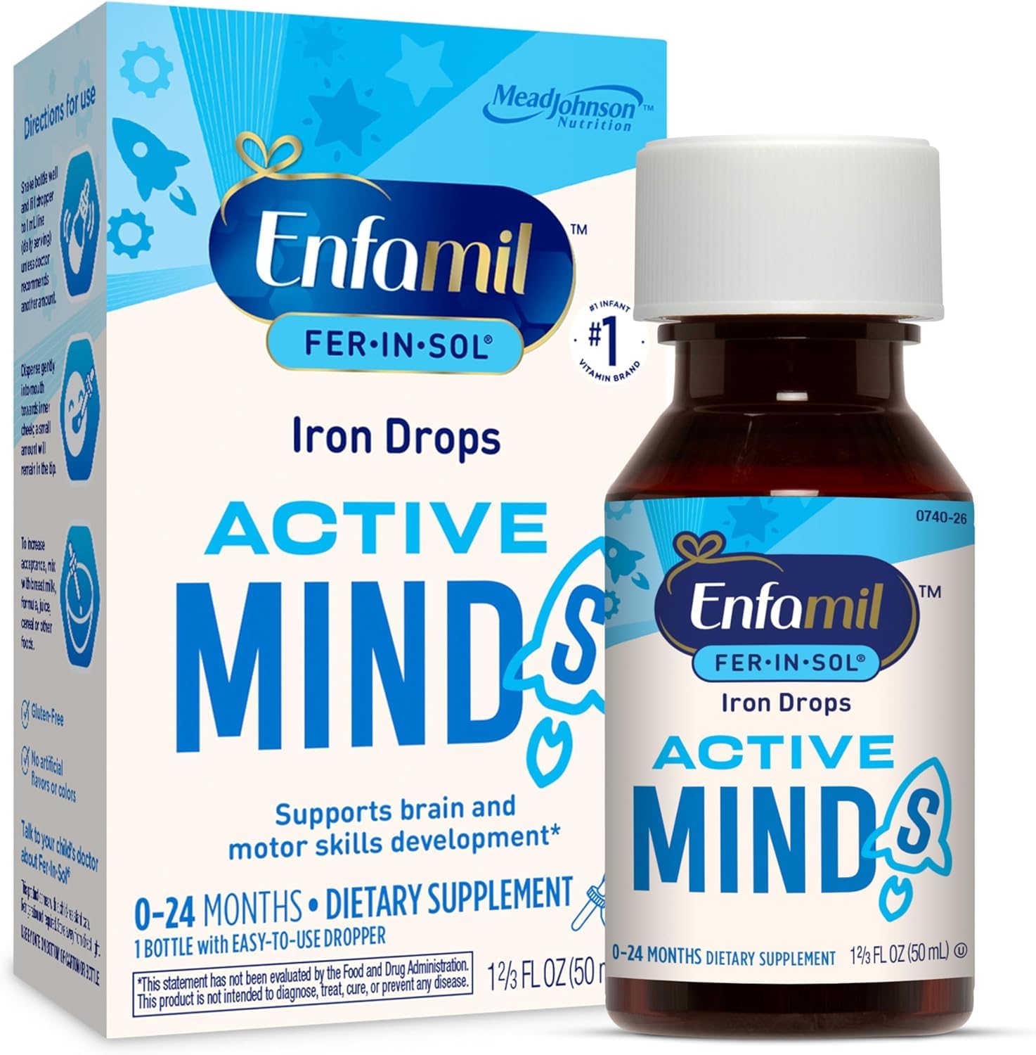 Enfamil Fer-In-Sol Liquid Iron Supplement, 50 Ml Bottle