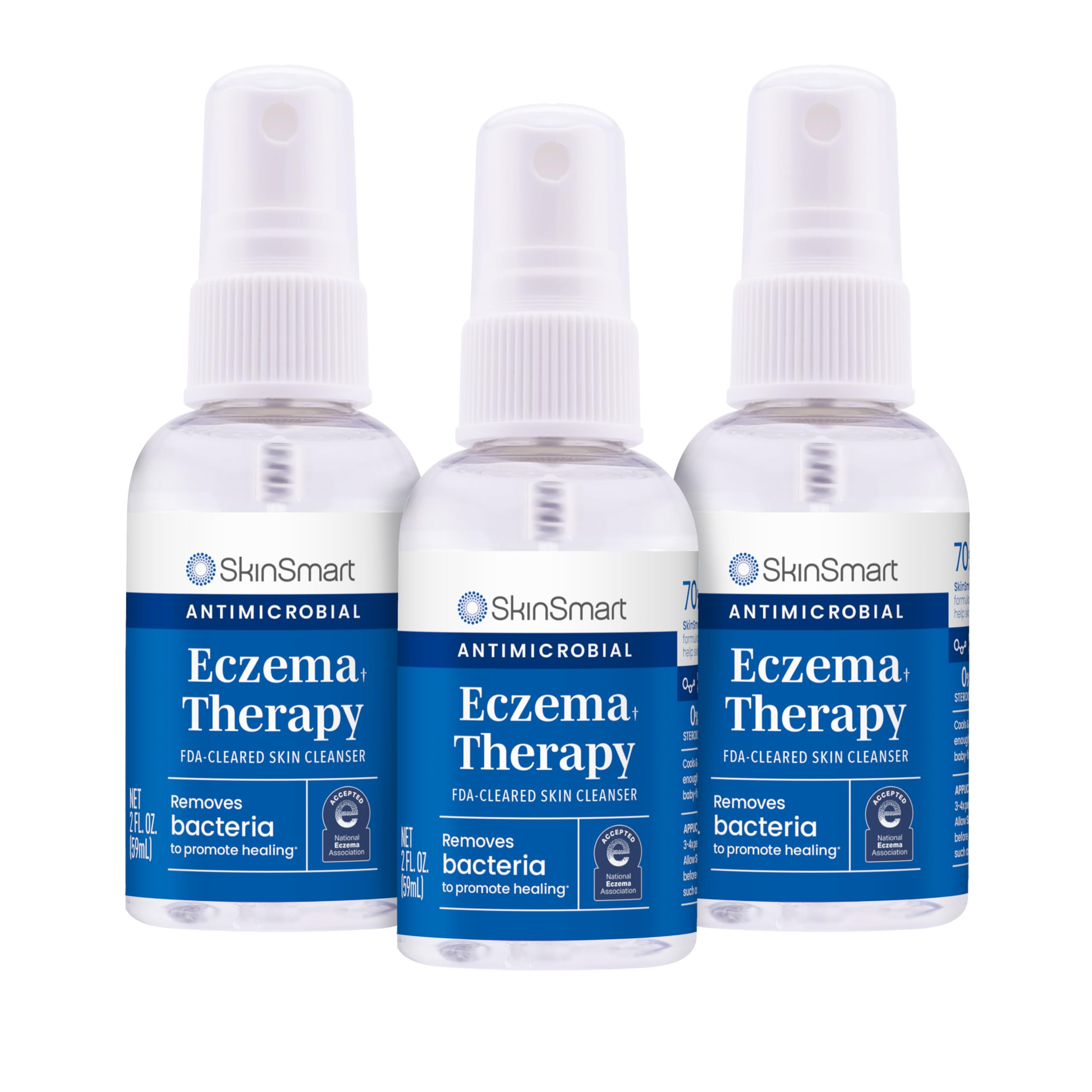 SkinSmart Eczema Therapy, Hypochlorous Antimicrobial Safely Removes Bacteria, so Your Skin Can Heal, Travel Size 2 Ounce Spray (