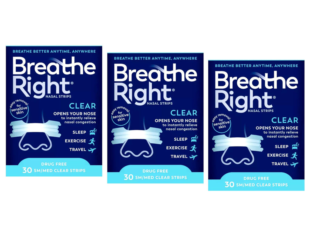 Breathe Right Nasal Strips, Small/Medium, Clear (Clear - 90 Count)