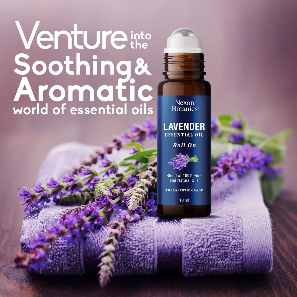 Lavender Essential Oil Roll-On Blend - Calming Lavender Oil Essential Oil Roll-On - Calmness & Relaxation - Lavender Oil for Ski