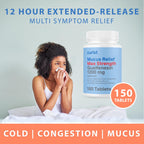 Curist Guaifenesin 1200 Mg Extended Release Tablets - 150 Count Maximum Strength Mucus Relief Tablets OTC - Clear Congestion