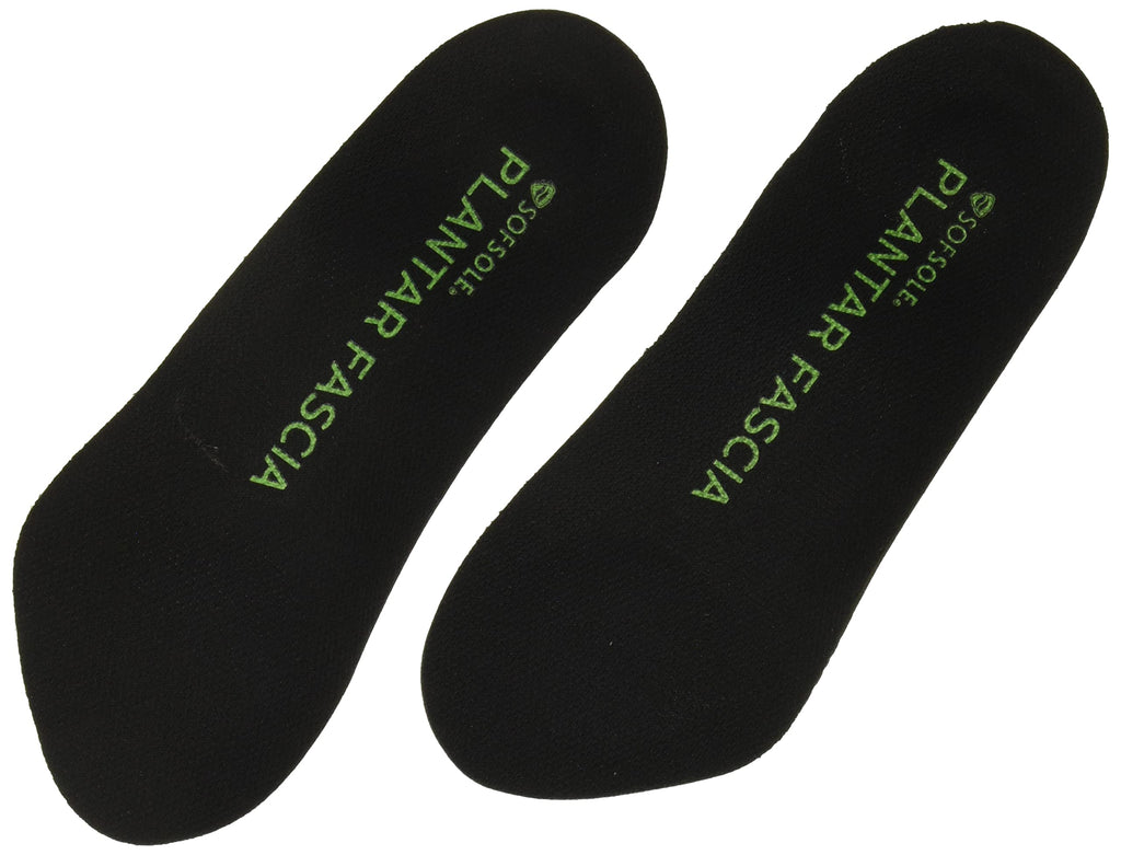 Sof Sole womens Plantar Fascia Support 3/4 Length Insole, Black, 5-11 US