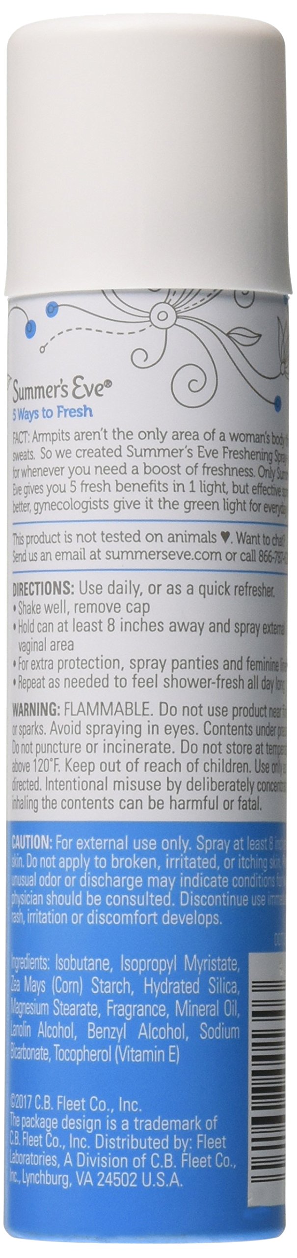 Summer's EVE Feminine Deodorant Spray-Baby Powder-2 oz (Pack of 3)