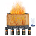 WJNB Diffusers for Home, Ultrasonic Flame Oil Diffuser, Aromatherapy Diffuser for Essential Oils Large Room, 4 Timer 2 Mist Cool