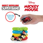Superband Classic Disney (Pack of 25) - for Kids & Adults - All Insect & Mosquito Repelling Wristband with Mickey and Minnie Mou