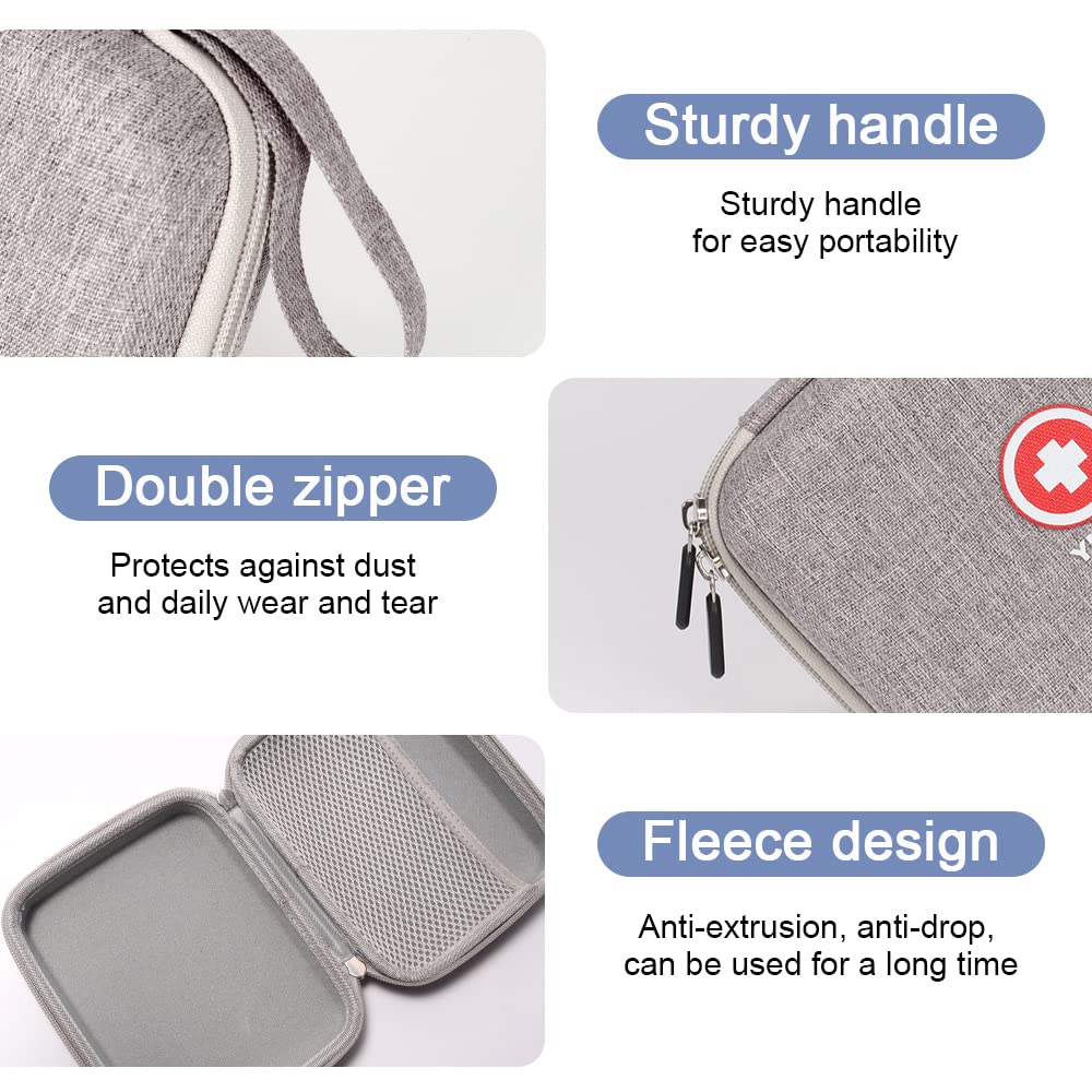 Fukumi Carrying Case for Portable Nebulizer, Travel Medical Bag, Hard Emergency Medical Bag for Inhaler Spacer Case for Kids and