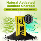 Shoe Ninja Shoe Deodorizer - Shoe Odor Elimination with Activated Charcoal, Versatile and Reusable Shoe Smell Remover, Boxing Gl