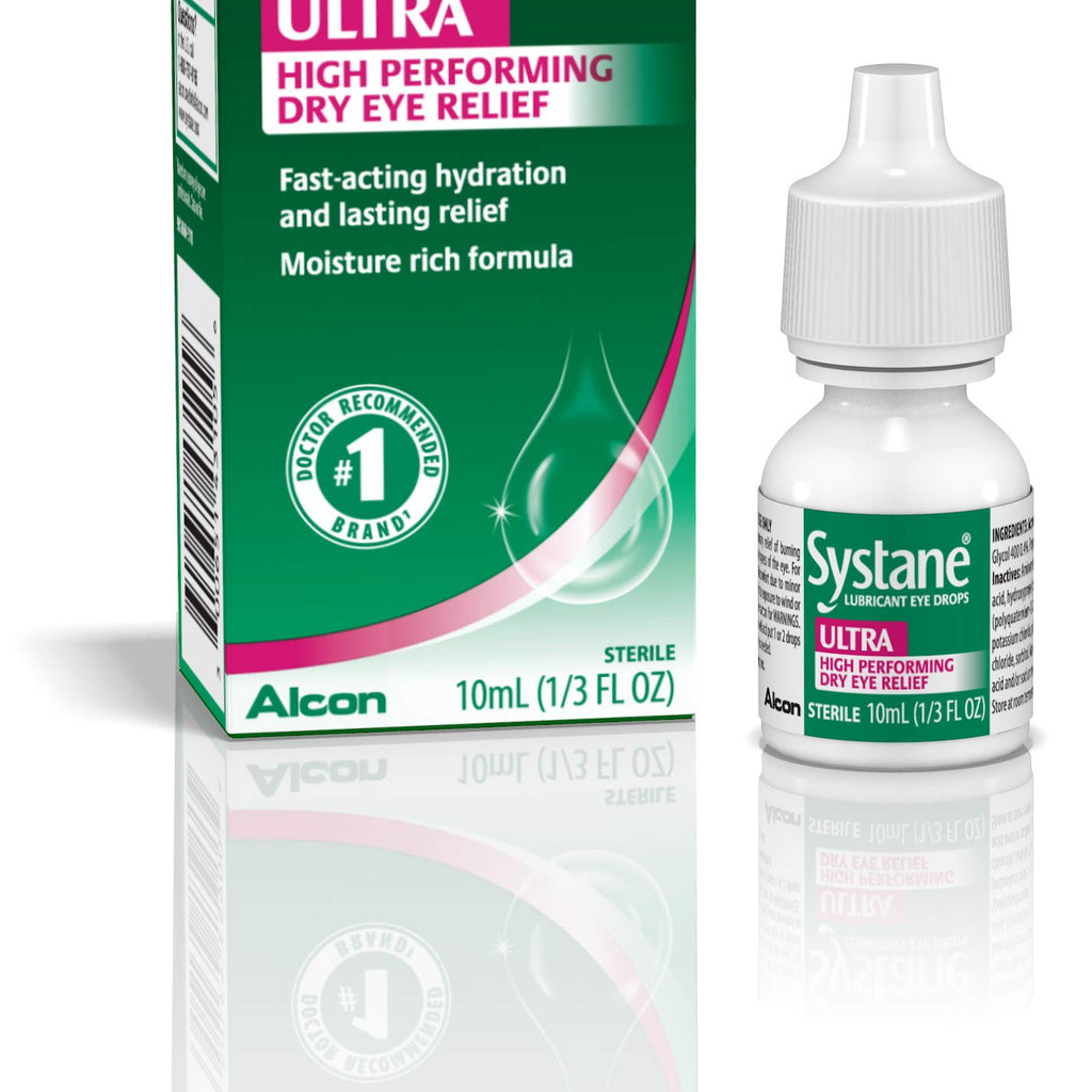 Systane Ultra Lubricant Eye Drops, Artificial Tears for Dry Eye, Single Pack, 10 ml