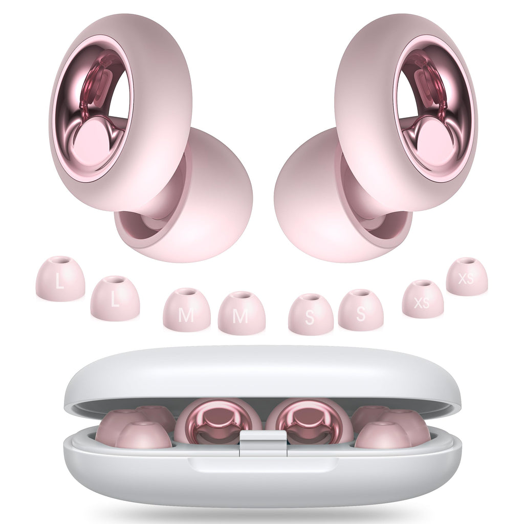 Vosaf Ear Plugs for Sleeping Noise Cancelling, Soft Ear Plugs for Concert, 45dB Reusable for Noise Reduction with 8 Ear Tips, Si