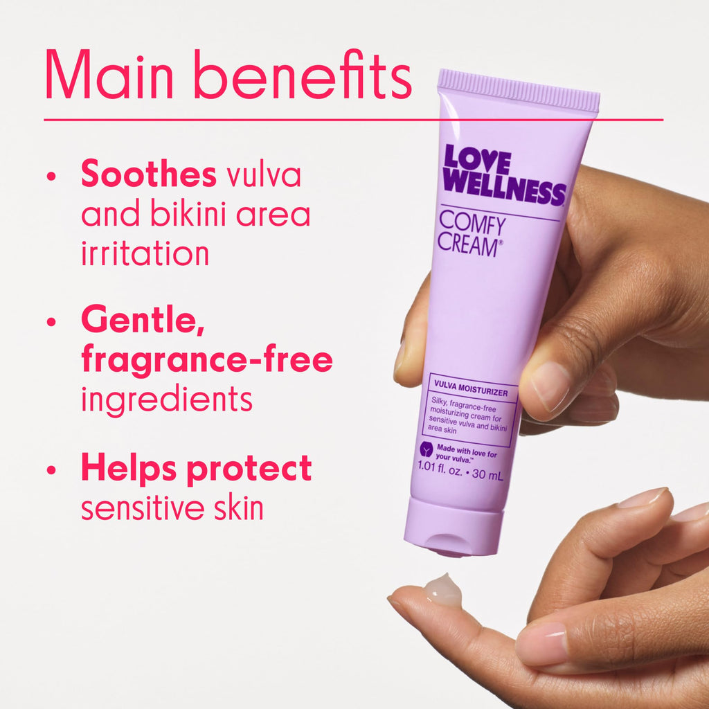 Love Wellness Comfy Cream | Vulva & Vaginal Moisturizer Cream | Daily Care for Dry & Sensitive Vulva | Non-Irritating & Fragranc