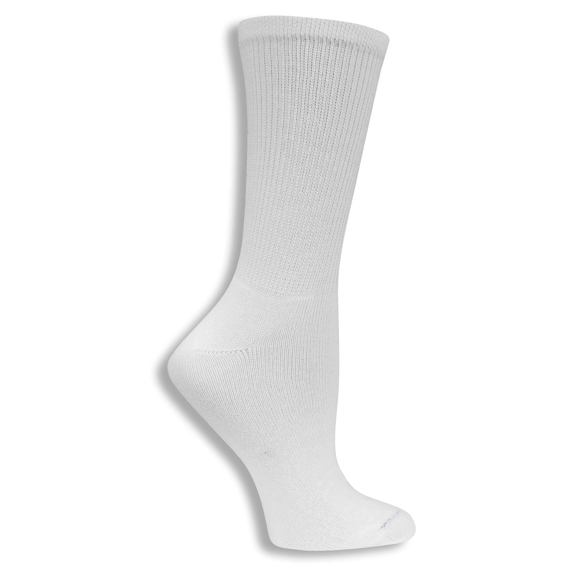 Dr. Scholl's Women's Guaranteed Comfort Diabetic and Circulatory crew 4 Pack Socks,White, 4-10