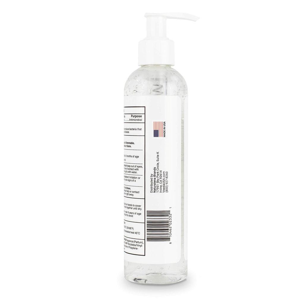 Veeda Hand Sanitizer with Lemon Zest Scent - Moisturizing Clear Gel with Vitamin E & Antimicrobial Formula- Contains 70% Ethyl A