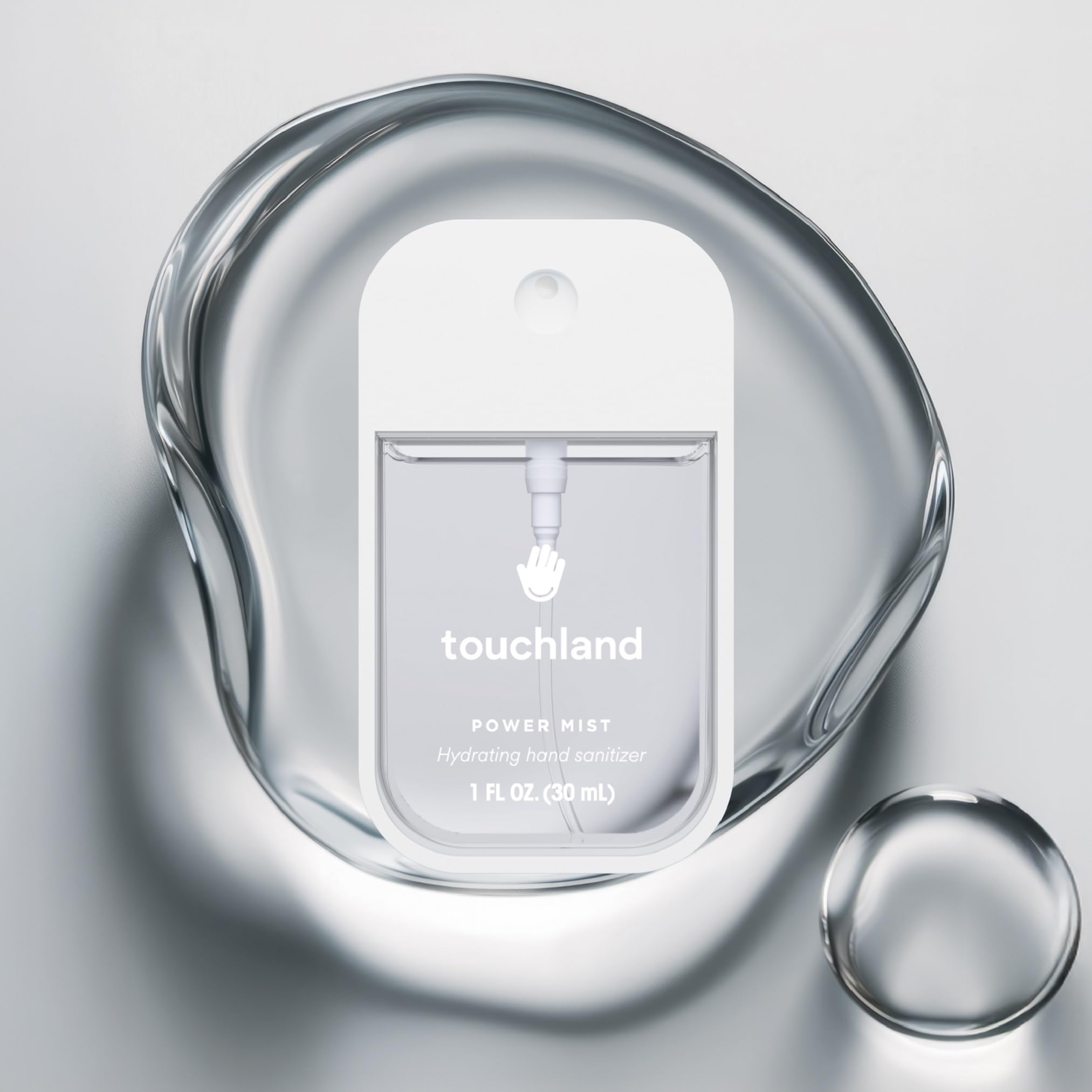 Touchland Power Mist Hydrating Hand Sanitizer Spray, DYE FREE Trio Set (Rainwater, Unscented, Beach Coco), 1 FL. OZ. Travel Size