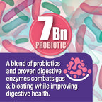 Probiotiv Anti Gas & Bloating Relief for Women and Men 7 Billion CFU - Chewable Probiotics & Lactobacillus Reuteri, Daily Digest