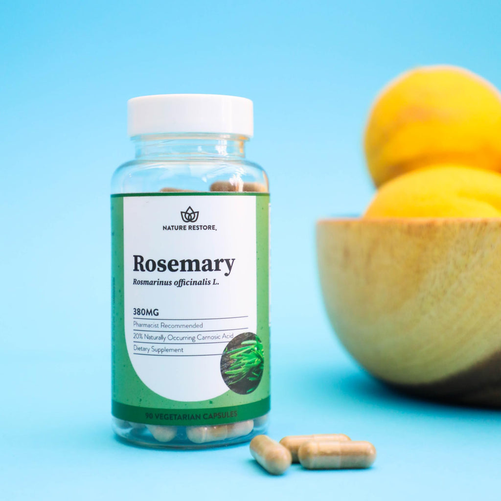 Nature Restore Rosemary Extract Supplement, Standardized to 20 Percent Carnosic Acid, 90 Capsules, Manufactured in USA, Non GMO,