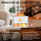 YALEDI Essential Oil Diffuser, Fireplace Fire Flame Aromatherapy Diffuser, 250ml Himalayan Salt Lamp Scent Diffuser, Cool Mist H
