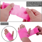 BQTQ 50 Rolls Self Adhesive Bandage Wrap 2 Inch Pink Athletic Warp Tape Self Adherent Wrap Self Sticking Bandage Wrap Roll for W