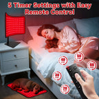 Red Light Therapy for Face Body, 2-in-1 Red Light Panel Device with Belt, 660nm & 850nm Near Infrared Light Therapy Lamp with Re