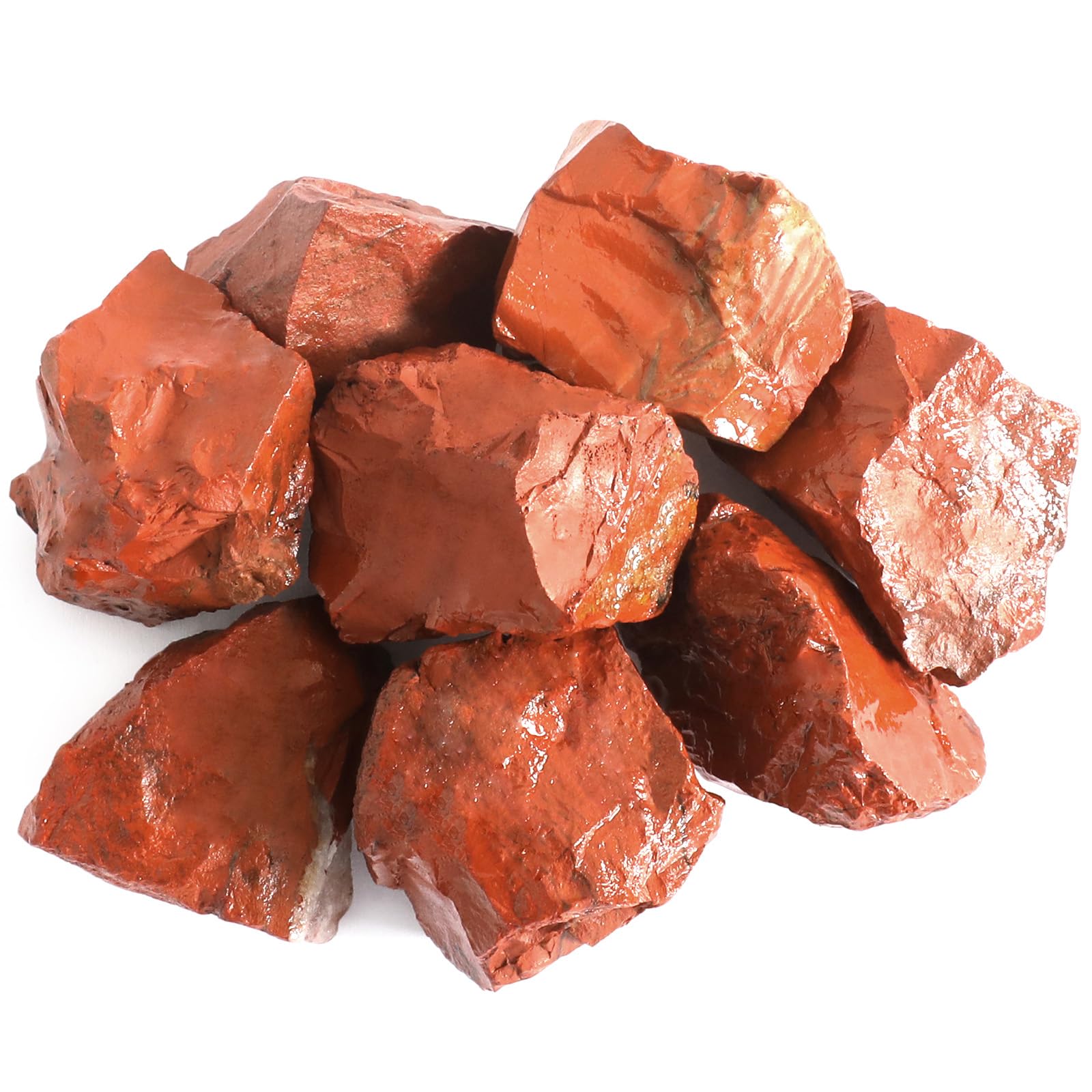 1.1lb Bulk Raw Red Jasper Rough Crystal-Natural Red Jasper Stone Raw Stones Crystal for Tumbling, Cabbing, Fountain Rocks, Decor