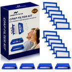 Longevity Turtle 16 Pcs CPAP Filters Compatible with DreamStation1, Replacement Filter Kit Includes 4 Pollen Filter and 12 Dispo