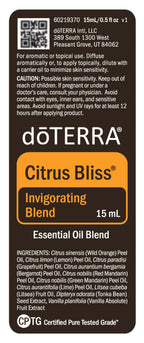 doTERRA Citrus Bliss Essential Oil Invigorating Blend - 15 ml (2 Pack)