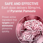 PARASITOL Pinworm Medicine for Family | Effective Deworming Formula with Pyrantel Pamoate, Quick Relief for All Ages, Easy Liqui