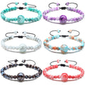 Sureio 6 Pcs Motion Sickness Bands Bracelet Anti Nausea Adjustable Wristband for Cruise Ship Essentials Seasickness Kid Adult(Fr