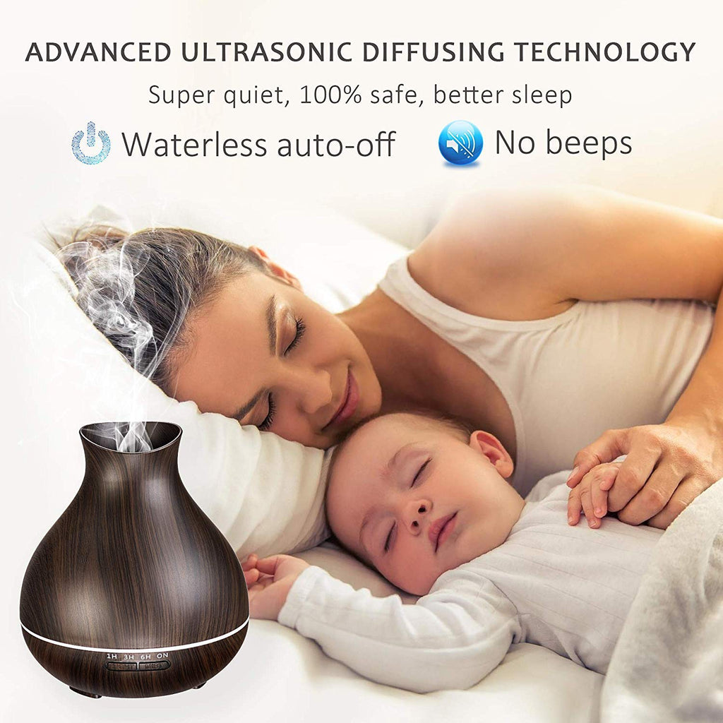 BZseed Aromatherapy Essential Oil Diffuser, 550ml Ultrasonic Fragrant Oil Large Room Humidifier, Diffusers for Home with Timer a