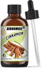 Cinnamon Oil 4 oz Spiced Essential Oil for Diffuser Aromatherapy, Massage, Handmade Candles Warm Inviting Scent Oils for Fall, W