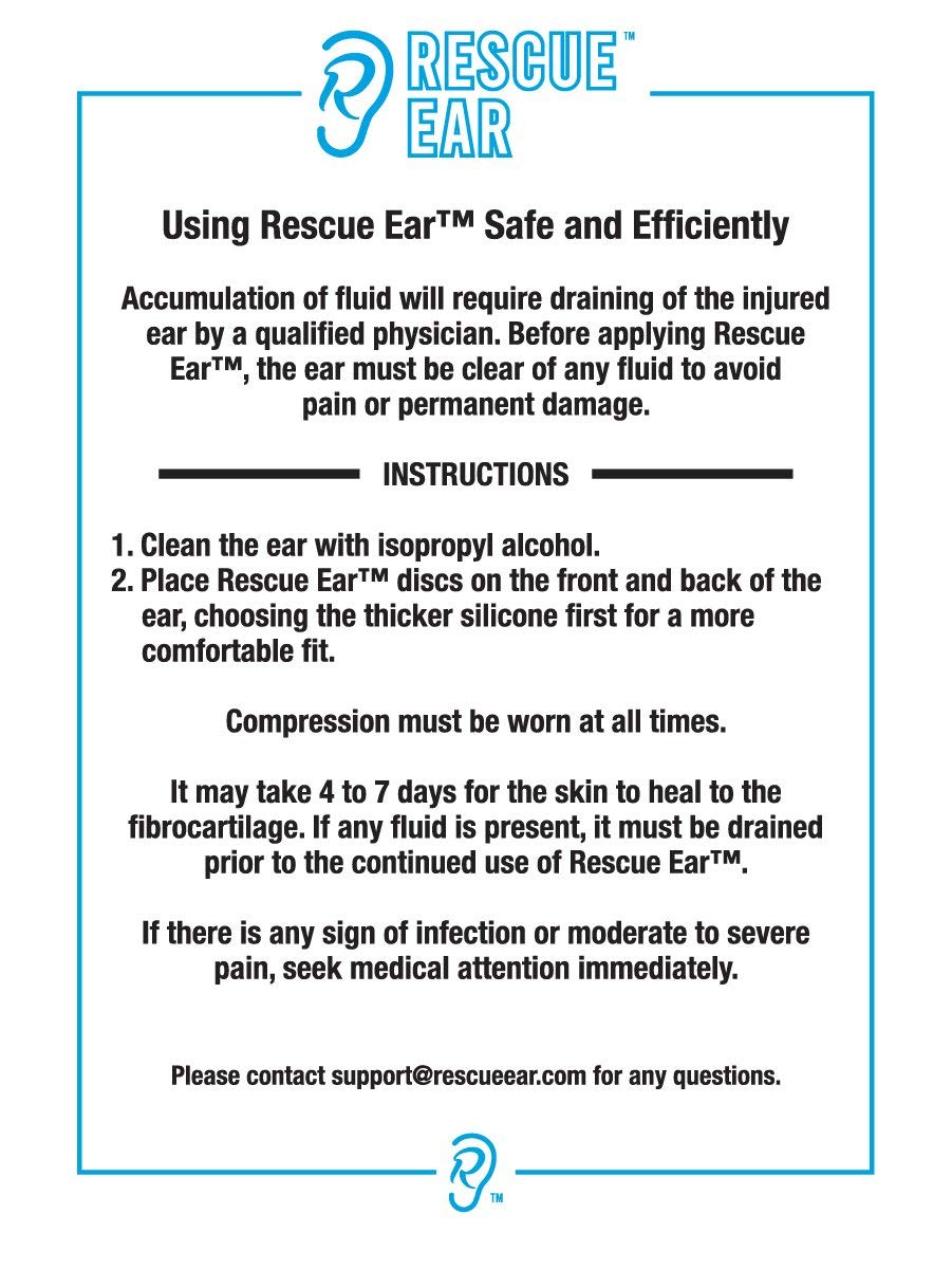Rescue Ear Magnetic Discs for Cauliflower Ear Prevention and Treatment