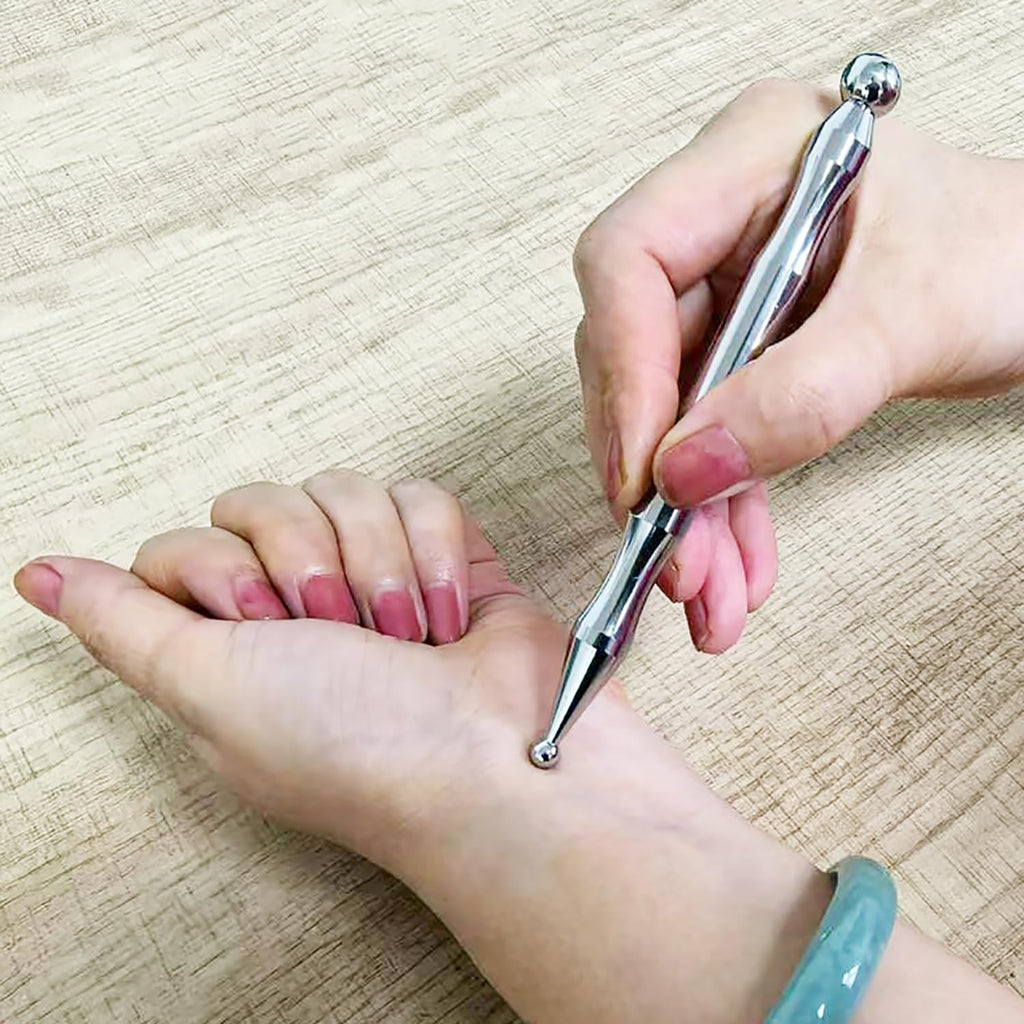 BYYDDIY Stainless Steel Dual Head Facial Reflexology Tools,Body Point Probe Pen &Trigger Point Massager Tool for Deep Tissue (P-