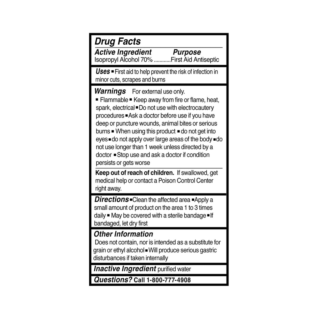 McKesson Isopropyl Rubbing Alcohol 70% [2 Count] USP First Aid Antiseptic, 32 oz