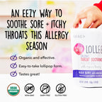 Lolleez Organic Lollipops for Sore Throat Relief - Perfect for Soothing A Sore Throat While Tasting Great - Mixed Berry with Eld