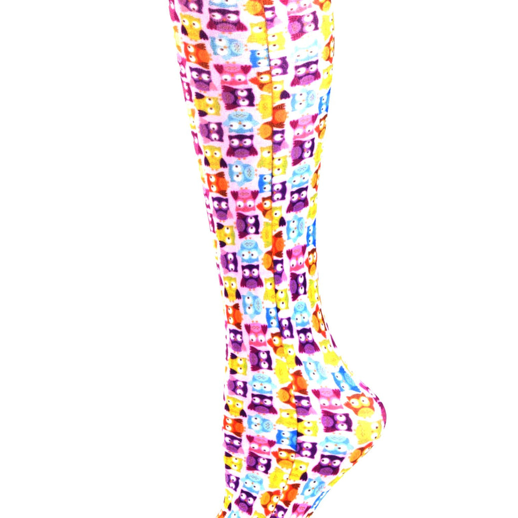 Celeste Stein Therapeutic Compression Socks, Tiny Owls, 8-15 mmHg, Mild