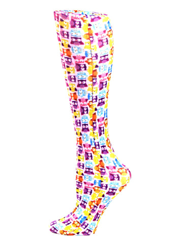 Celeste Stein Therapeutic Compression Socks, Tiny Owls, 8-15 mmHg, Mild