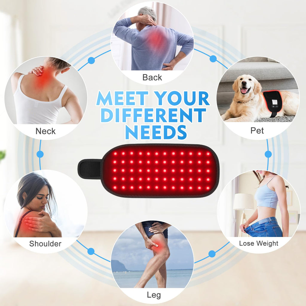 Red Light Therapy, Red Light Therapy for Body, Infrared Light Therapy Belt with Timer, LED 660nm&850nm Infrared Heating Pads for
