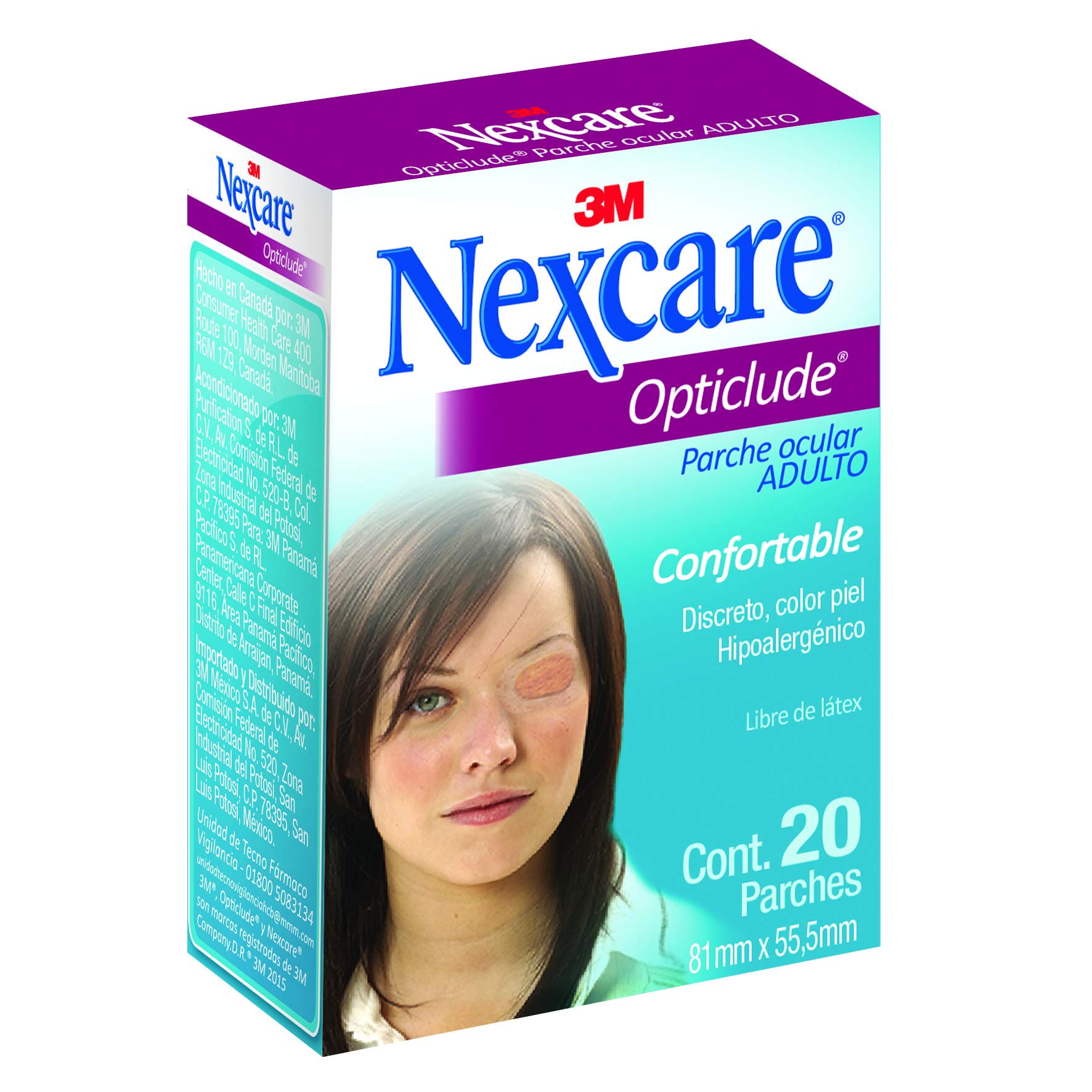 Nexcare Opticlude Orthoptic Eye Patches, Regular Size, 20-Count Boxes (Pack of 1 )