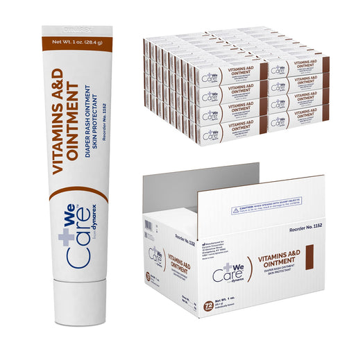Dynarex 1152 Vitamins A & D Ointment, White, 1 oz. Tube, Pack of 72