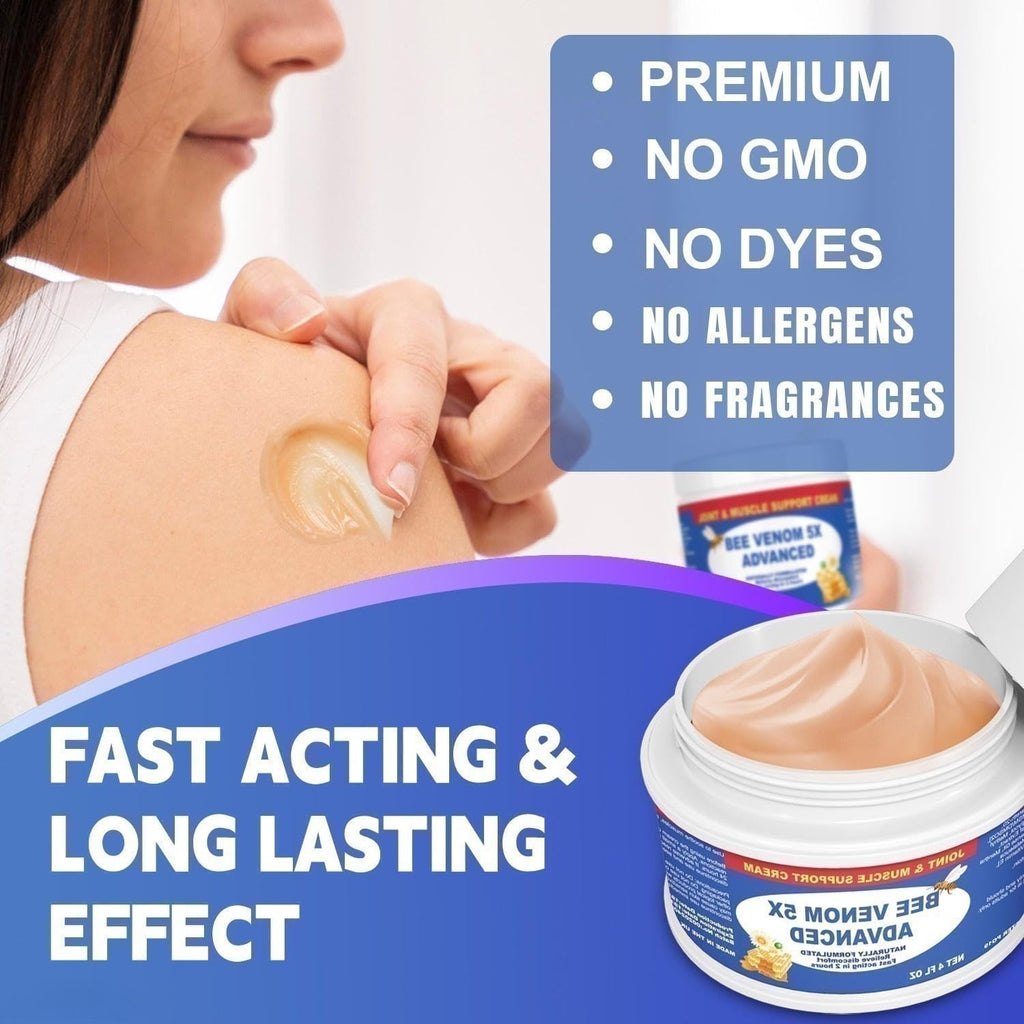 Zealand Bee Venom Serum Gel, Professional for Joint, Muscle, Bone Cream, 24h Fast Release, Soothing Powerful for Back, Neck, Han