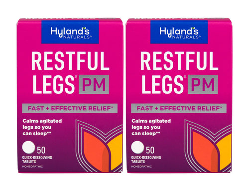 Hyland 's Restful Legs PM, Nighttime Formula, Calms Agitated Legs so You Can Sleep, 50 Quick Dissolving Tablets (Pack of 2)