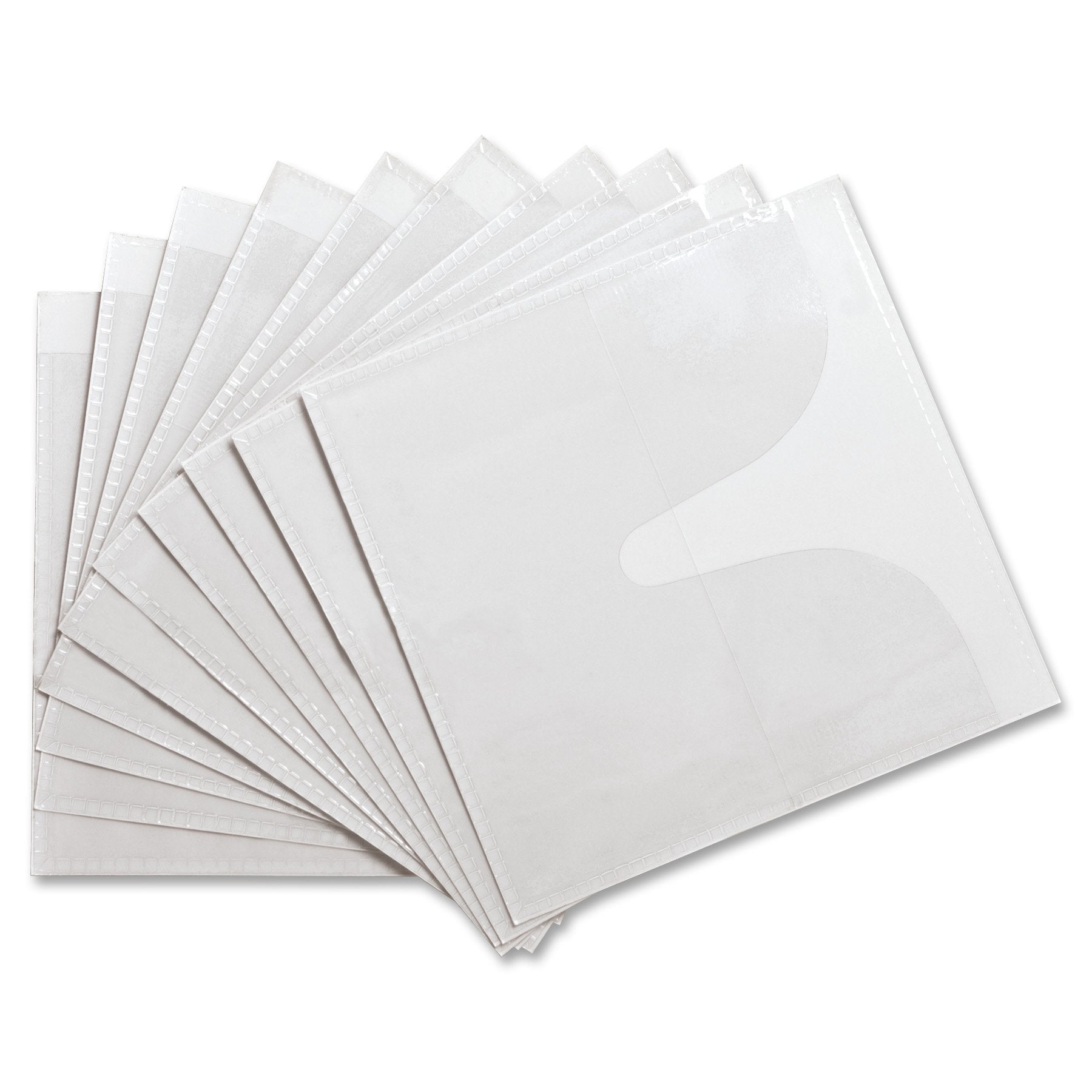 Compucessory 26555 Self-Adhesive CD Holders Polypropylene 50/PK White