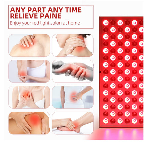 Red-Light-Therapy-Device - 45W LED Panel Deep 660nm and Near-Infrared 850nm LED Light Combo for Skin Beauty,Pain Relief of Muscl
