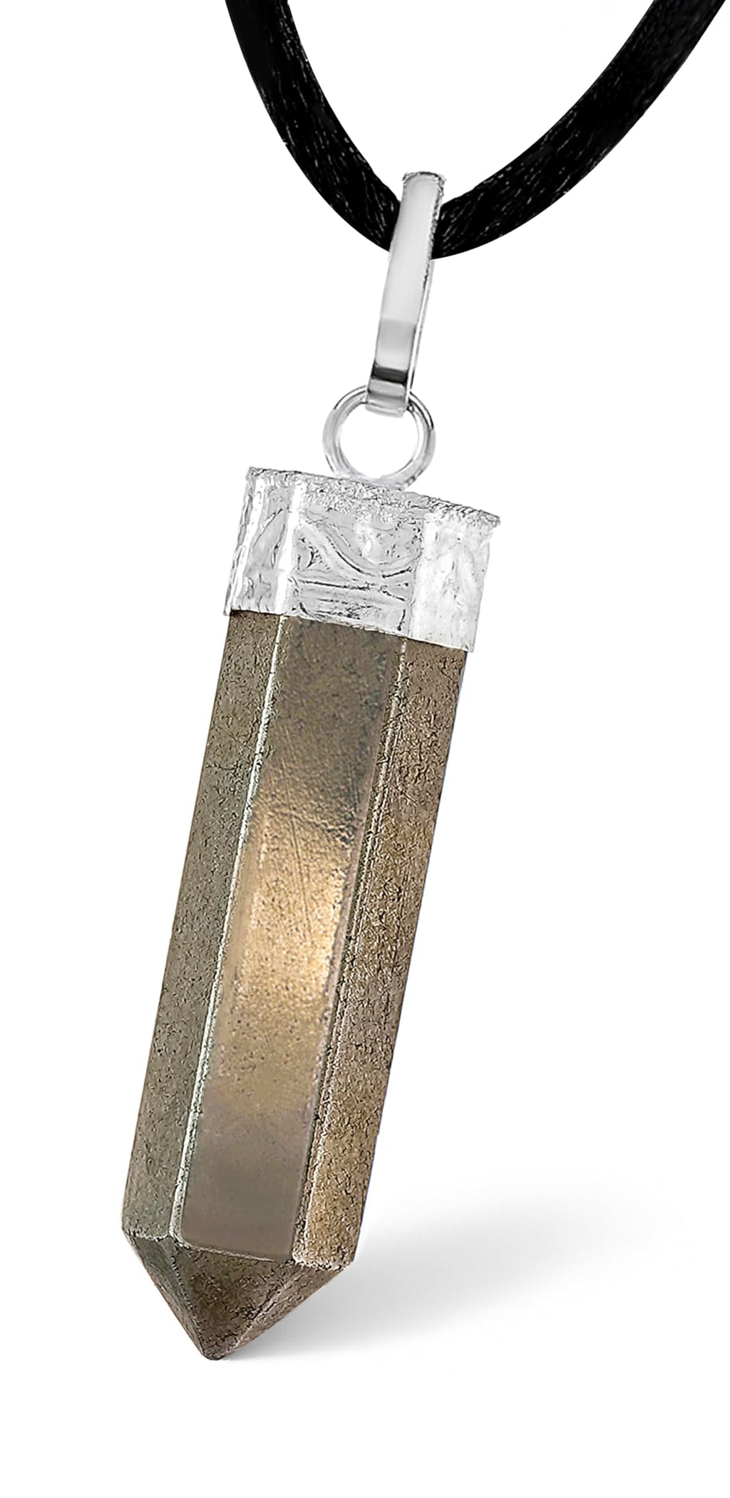 Sugandha Wellness Pyrite Healing Crystal Necklace - Abundance & Luck Magnet. Prosperity, Wealth & Protection. Jewelry Gift for Y