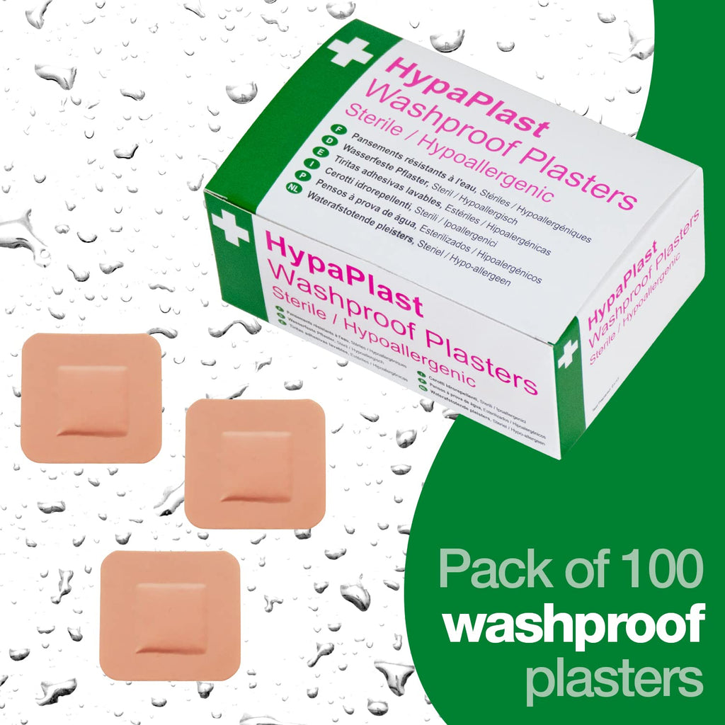 HypaPlast Washproof Plasters - 3.8 X 3.8cm (Pack of 100)