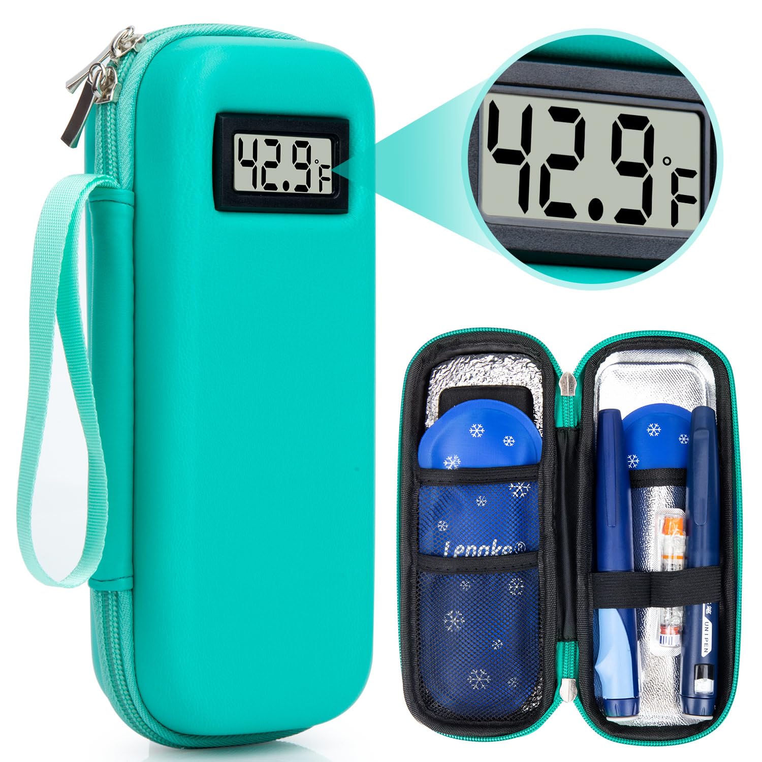 LengKe Insulin Cooler Travel Case TSA Approved, Temperature Display Insulin Travel Case, Portable Insulin Pen Cooler Travel Case