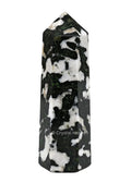 Crystal Heaven Black And White Tourmaline Crystal Tower Obelisk Point For Chakra, Healing And Balancing  Aaa Grade Original Cer