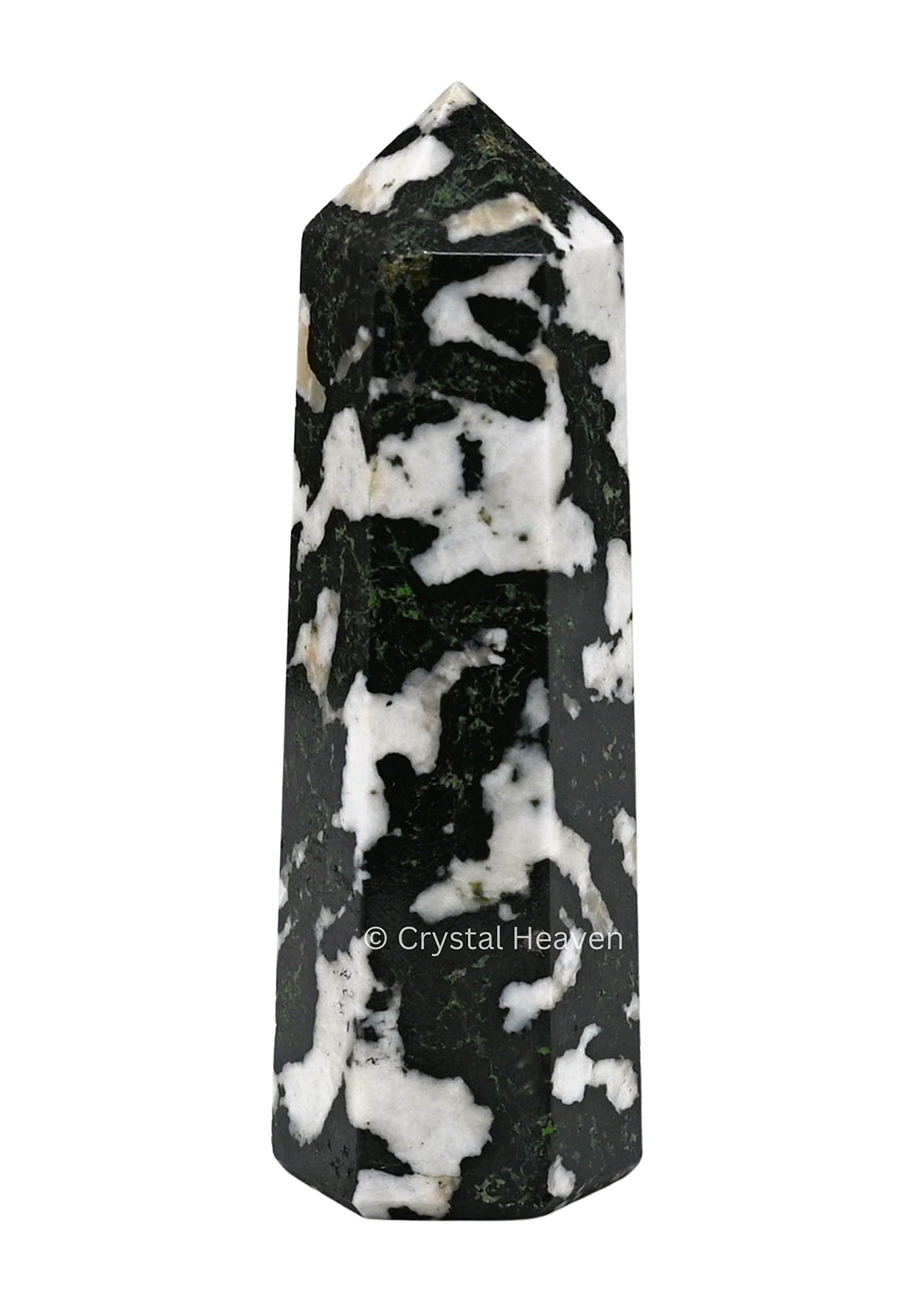 Crystal Heaven Black And White Tourmaline Crystal Tower Obelisk Point For Chakra, Healing And Balancing  Aaa Grade Original Cer