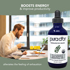 PURA DOR Organic Eucalyptus Essential Oil (4oz with Glass Dropper) 100% Pure & Natural Therapeutic Grade for Hair, Body, Skin,
